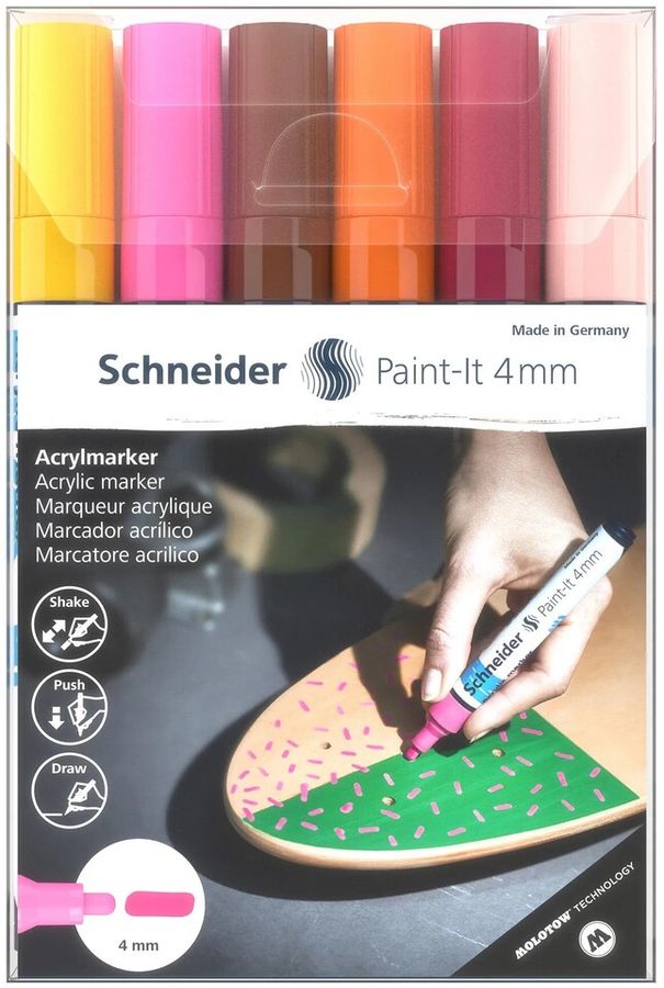 Akrylový popisovač Schneider Paint-It 320 6 ks sada - 120297