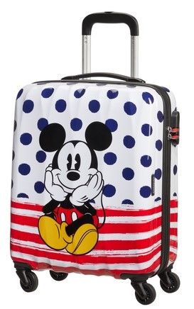 Cestovný kufor American Tourister Disney Legends Mickey Blue Dots Spinner 55 19C*019 (92699)