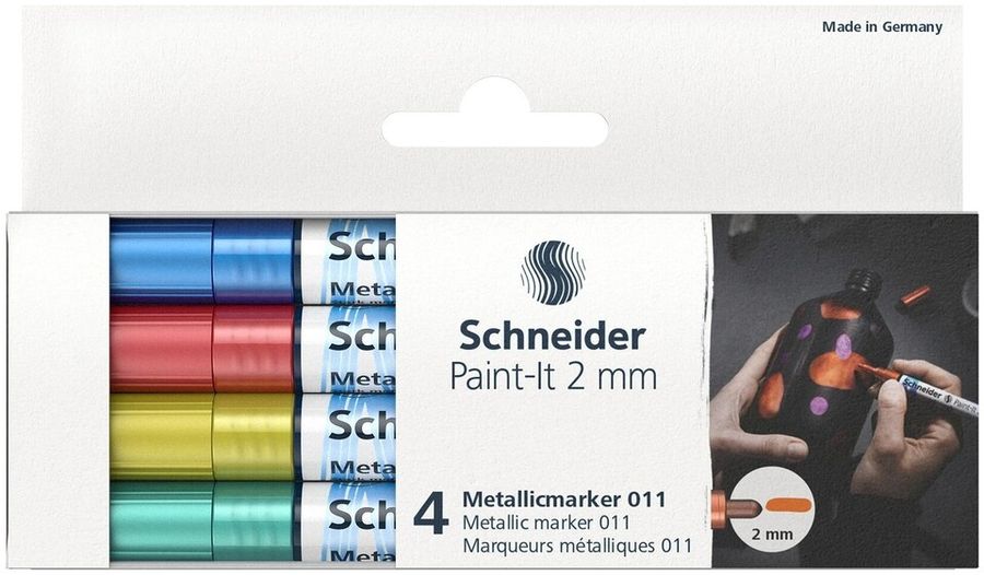 Metalický marker Schneider Paint-it 011 - Sada 4 ks - 2 mm - ML01111502